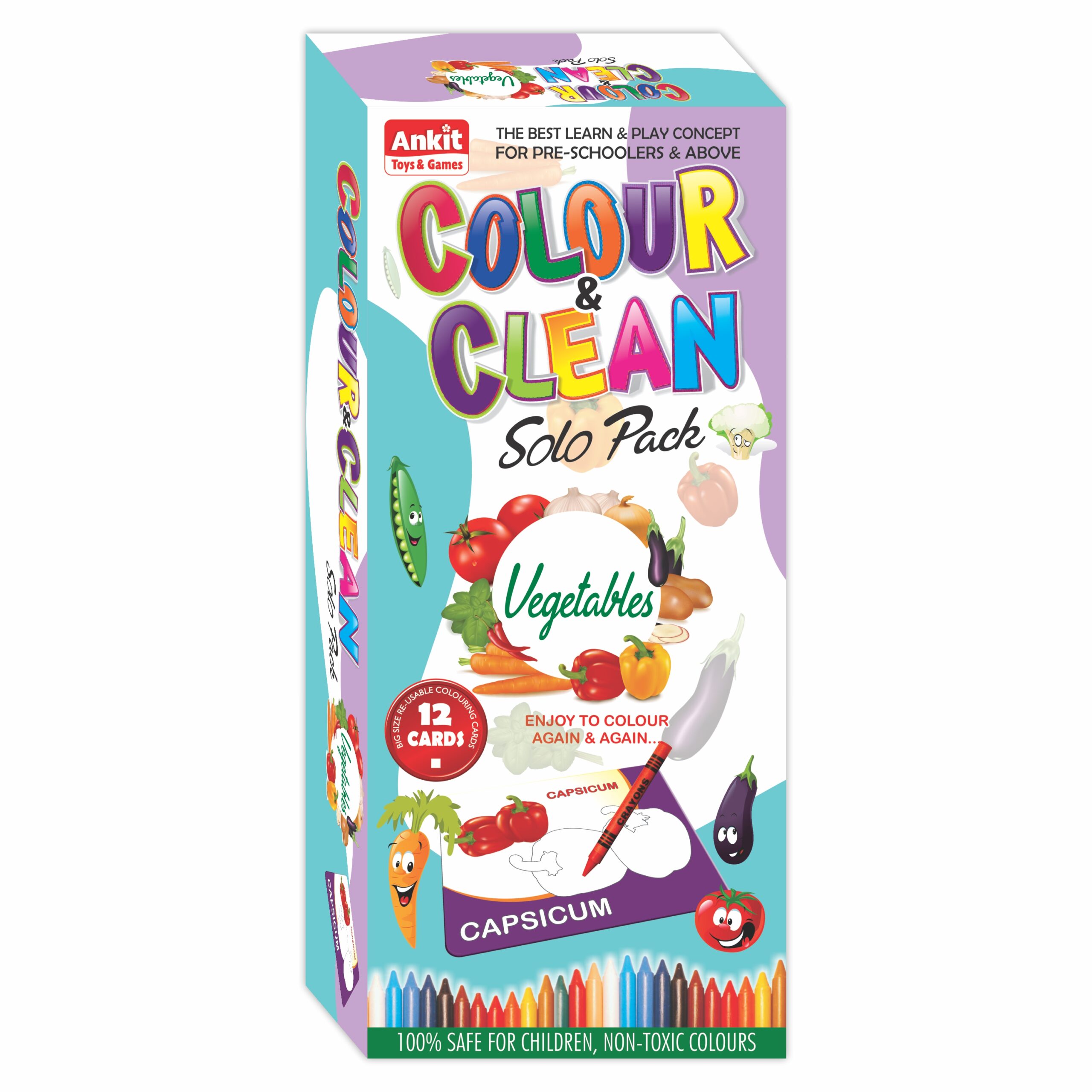 Ankit Toys Colour & Clean Solo Pack - Vegetables