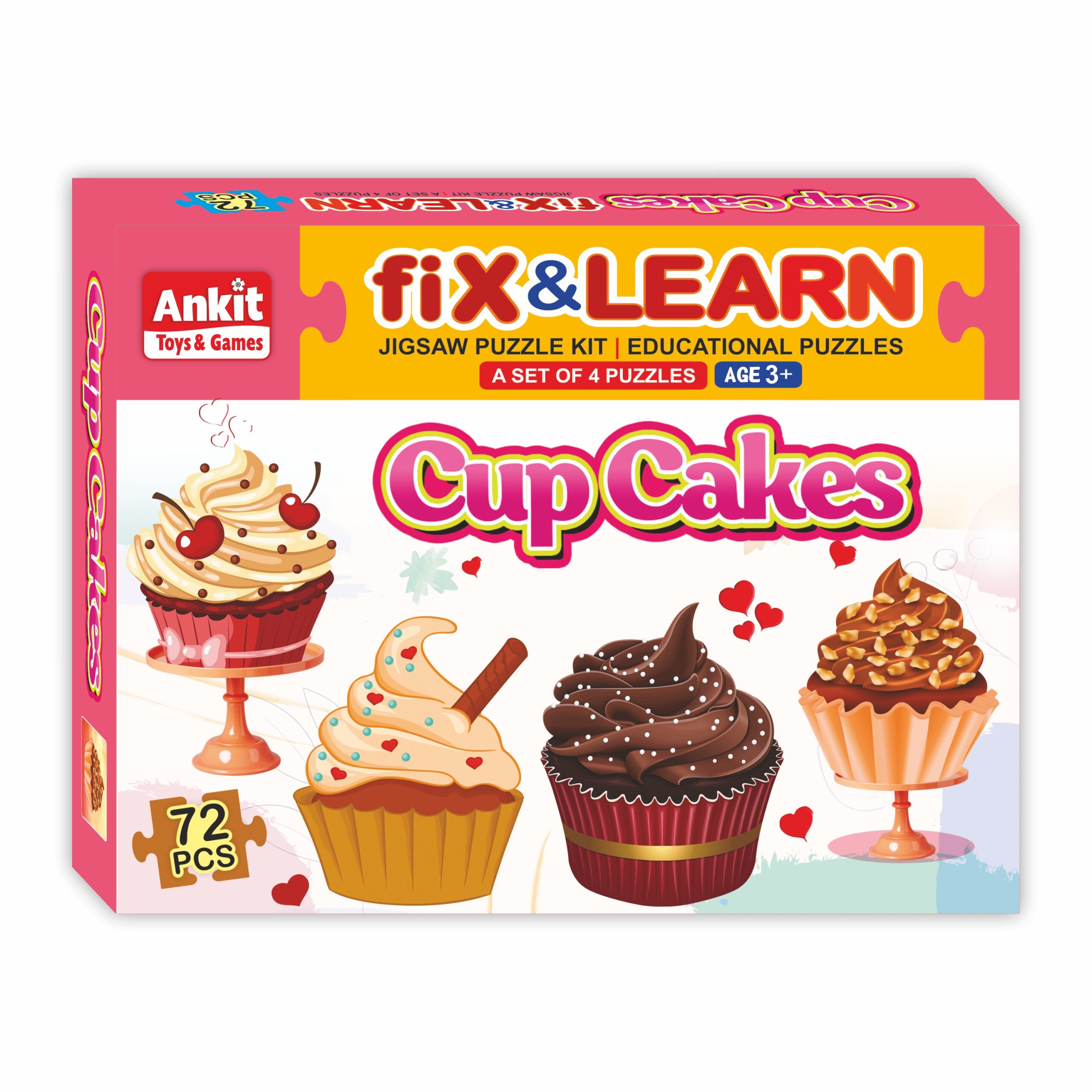 Ankit toys Fix 'N' Learn Puzzle- Cup Cakes