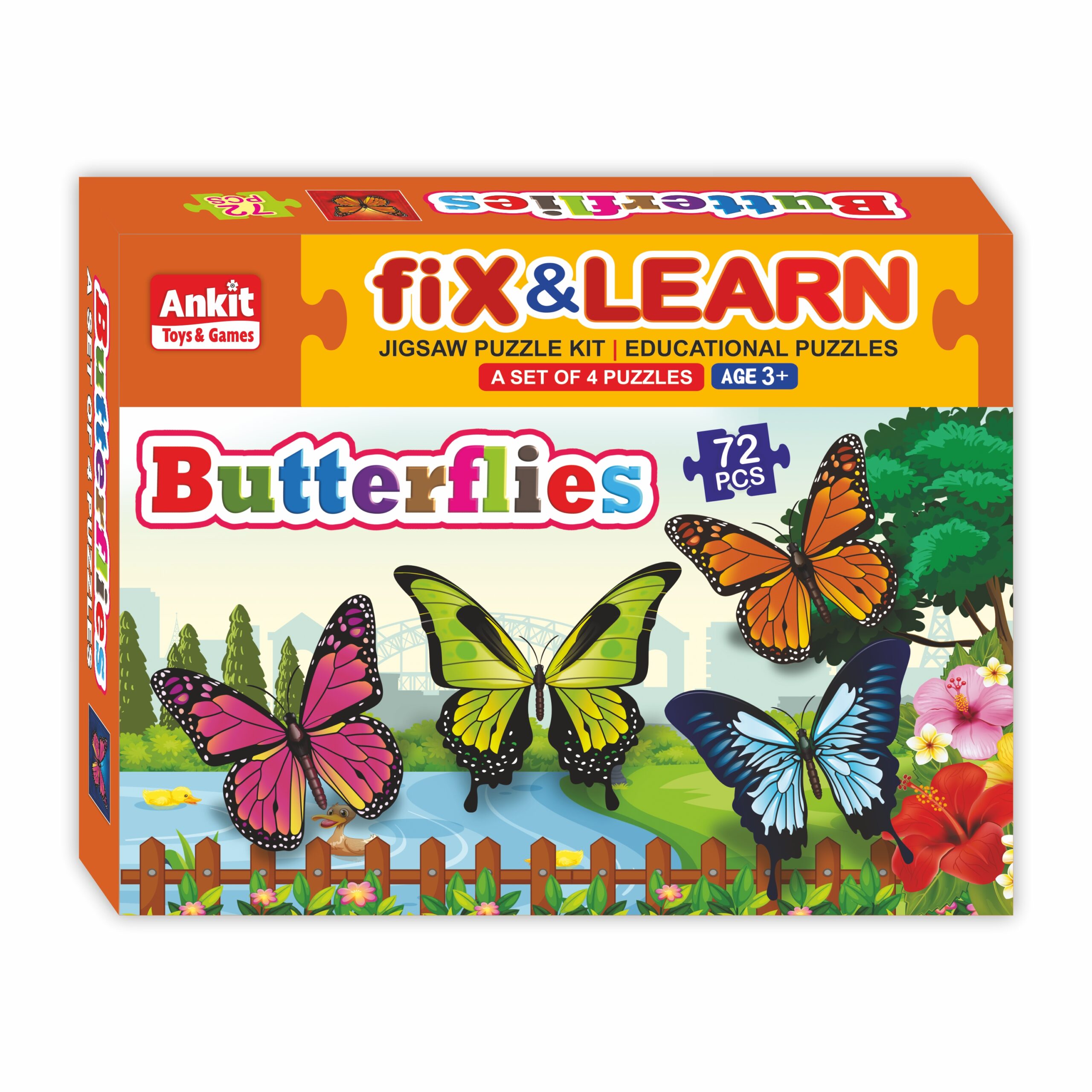 Ankit toys Fix 'N' Learn Puzzle- Butterflies