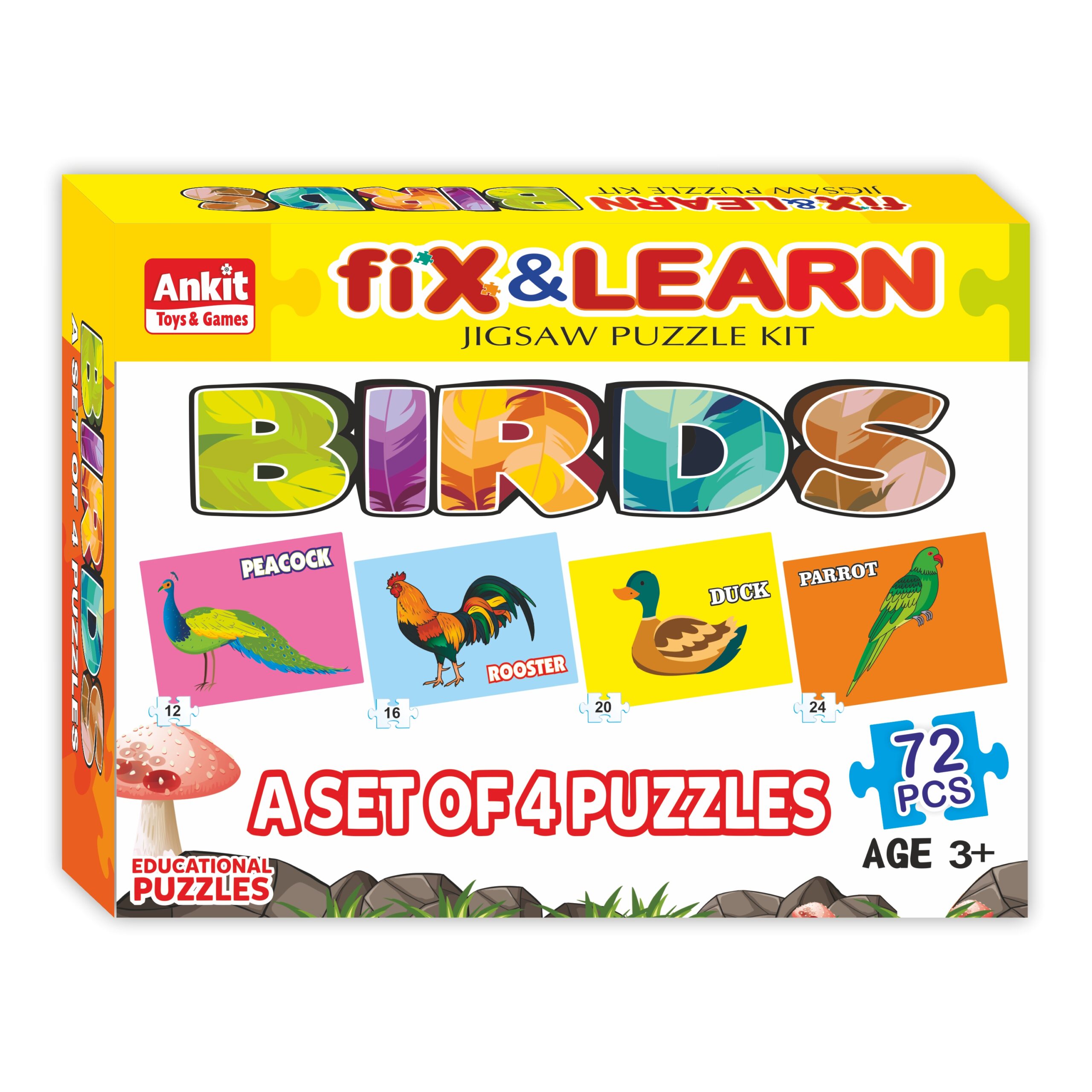 Ankit toys Fix 'N' Learn Puzzle- Birds