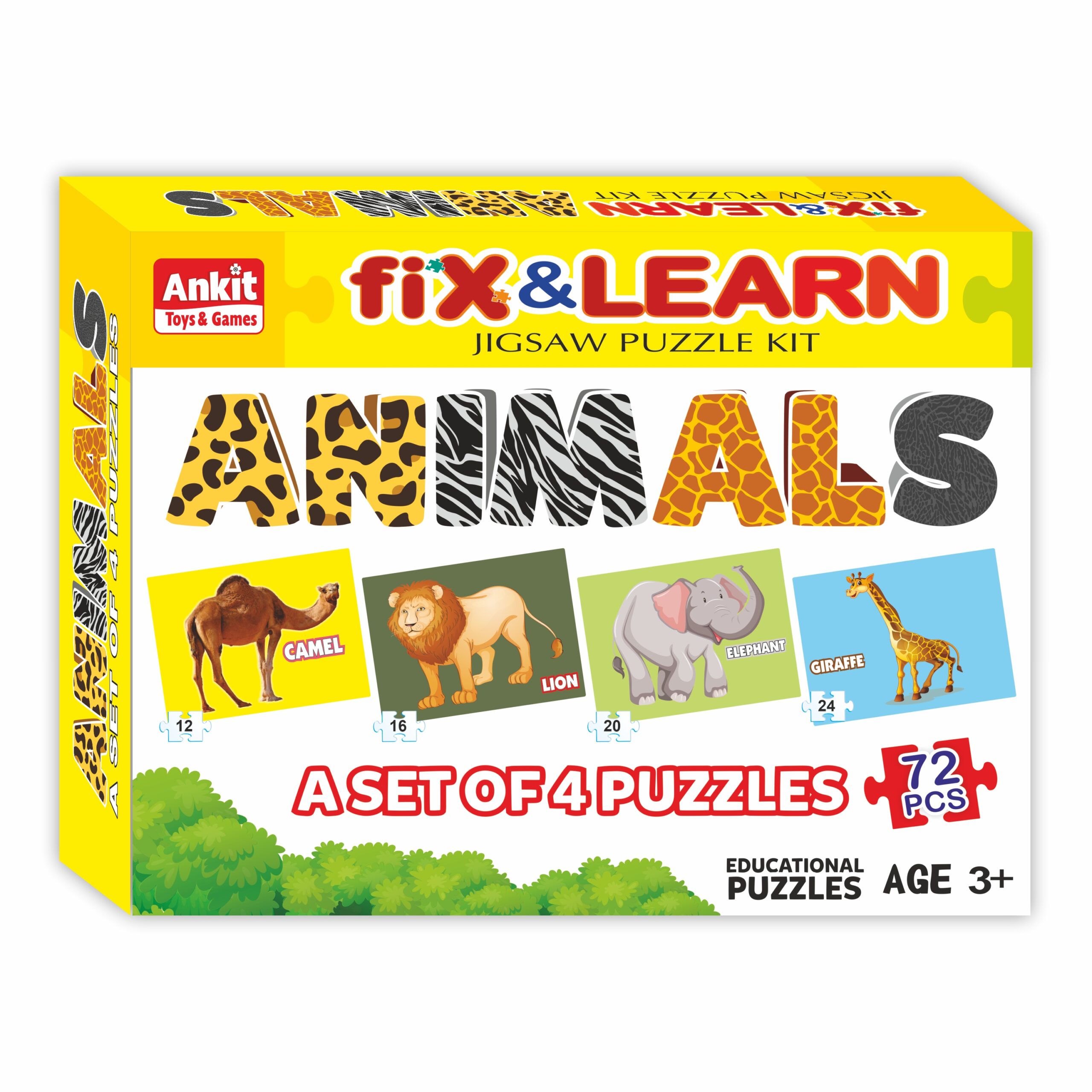 Ankit toys Fix 'N' Learn Puzzle- Animals