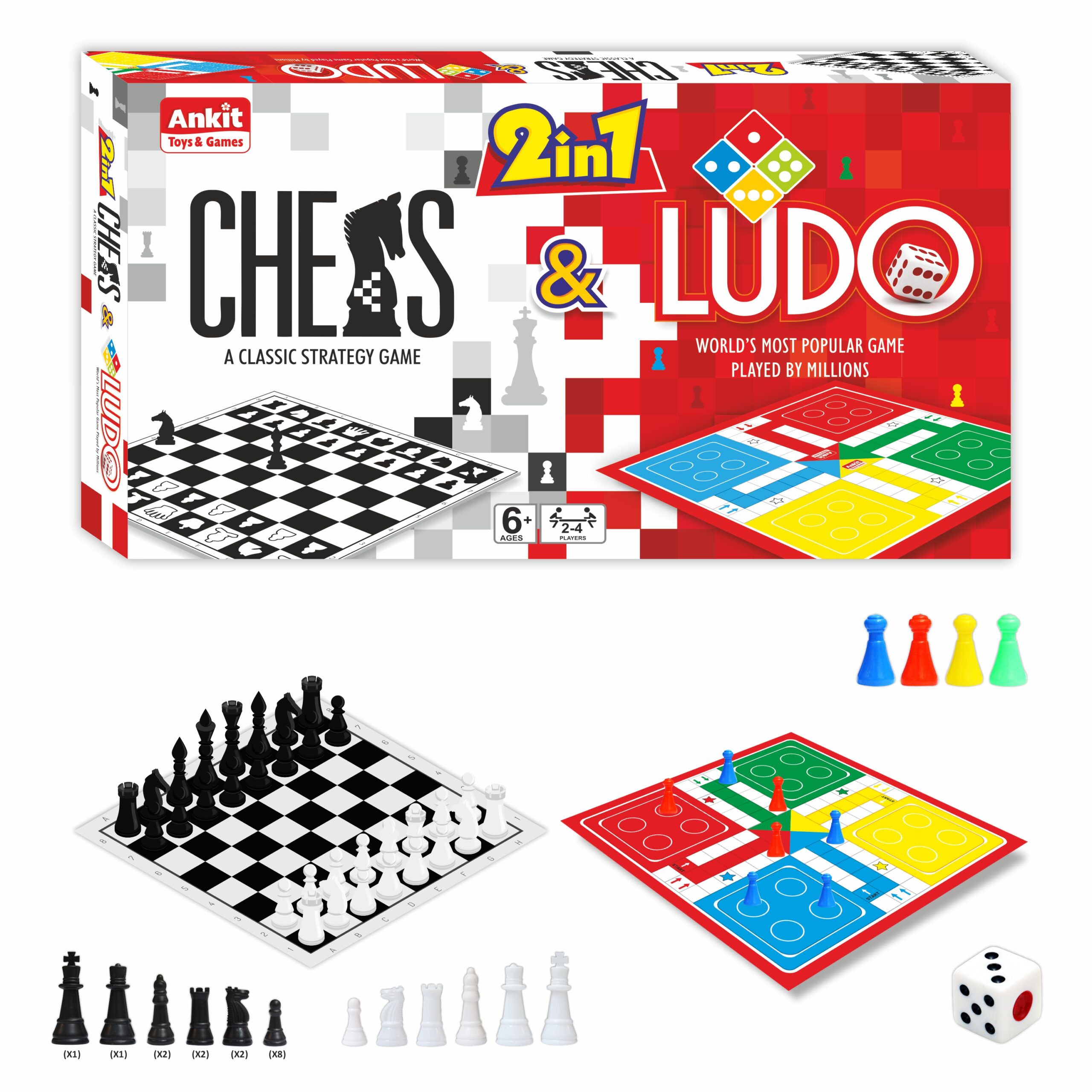 Ankit Toys 2 in 1 Chess & Ludo 15