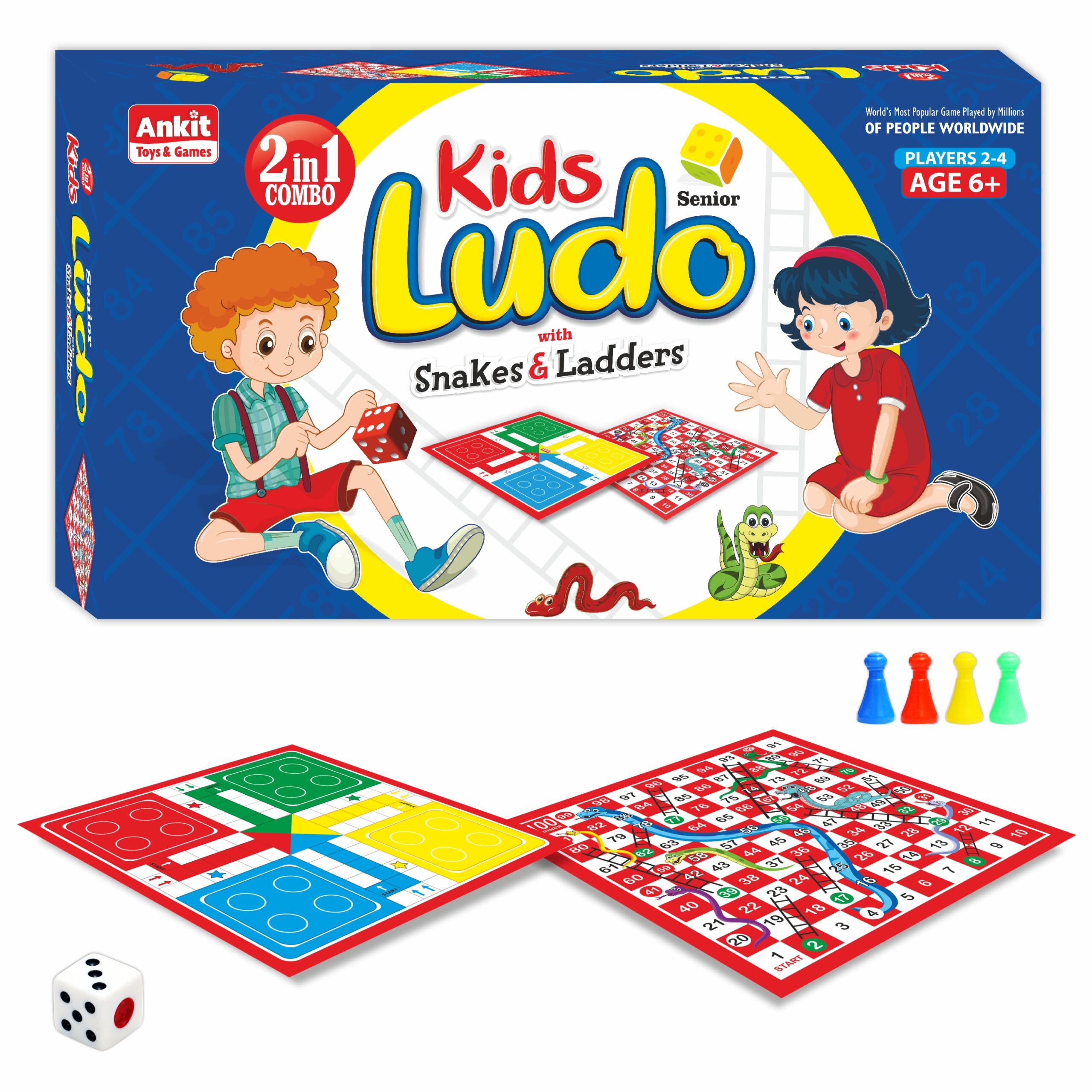 Ankit Toys Kids Ludo Board Game - Multicolor