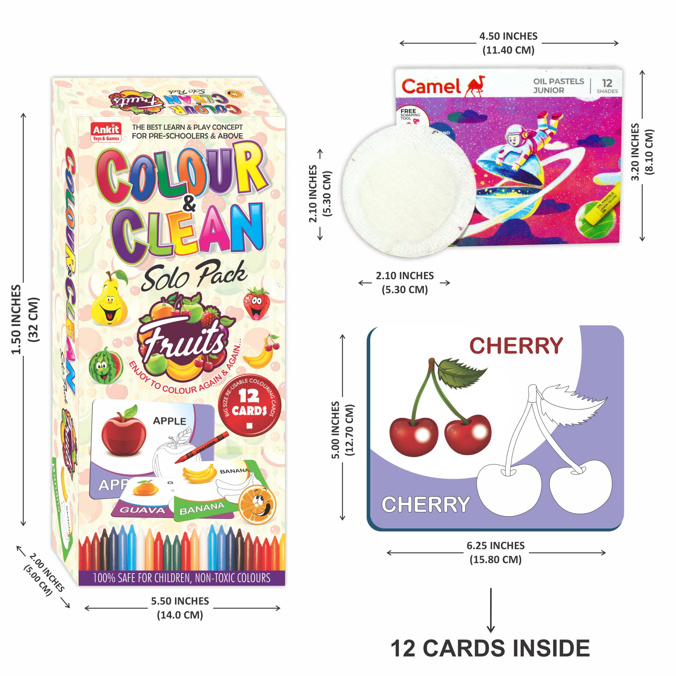 Ankit Toys Colour & Clean Solo Pack - Fruits