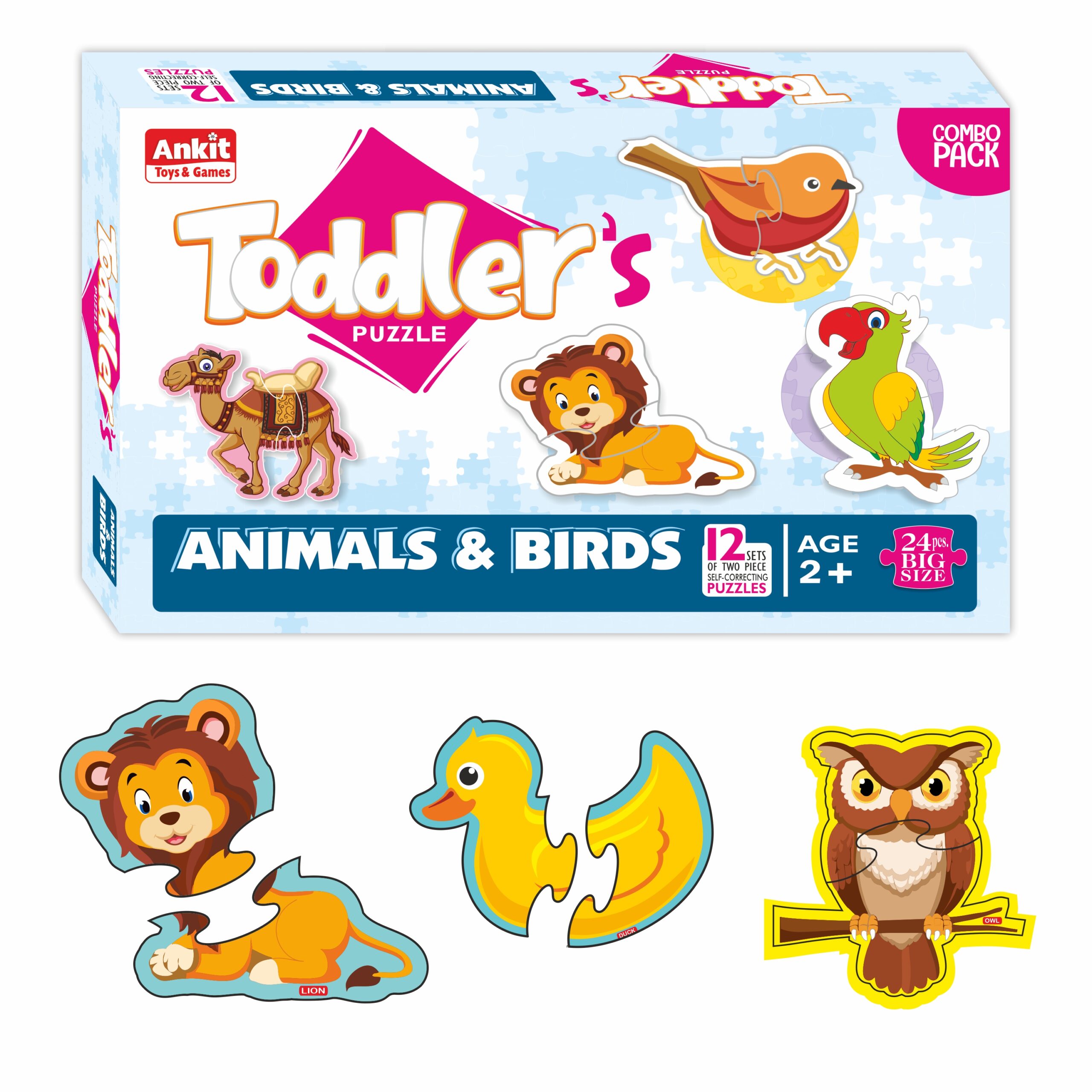 Ankits Toys Toddler's Puzzle - Animals & Birds