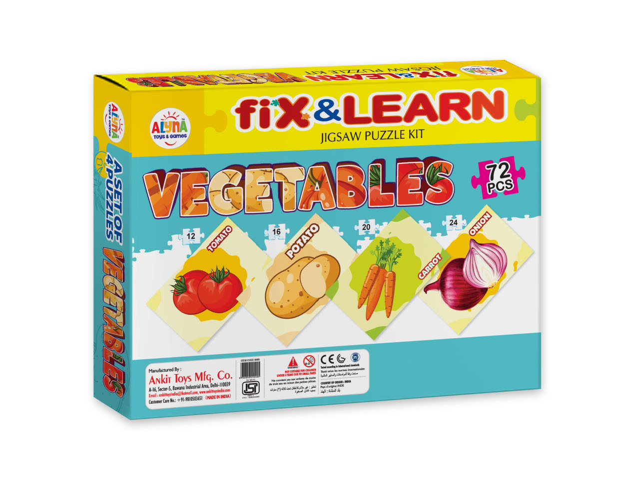 Ankit toys Fix 'N' Learn Puzzle- Vegetable