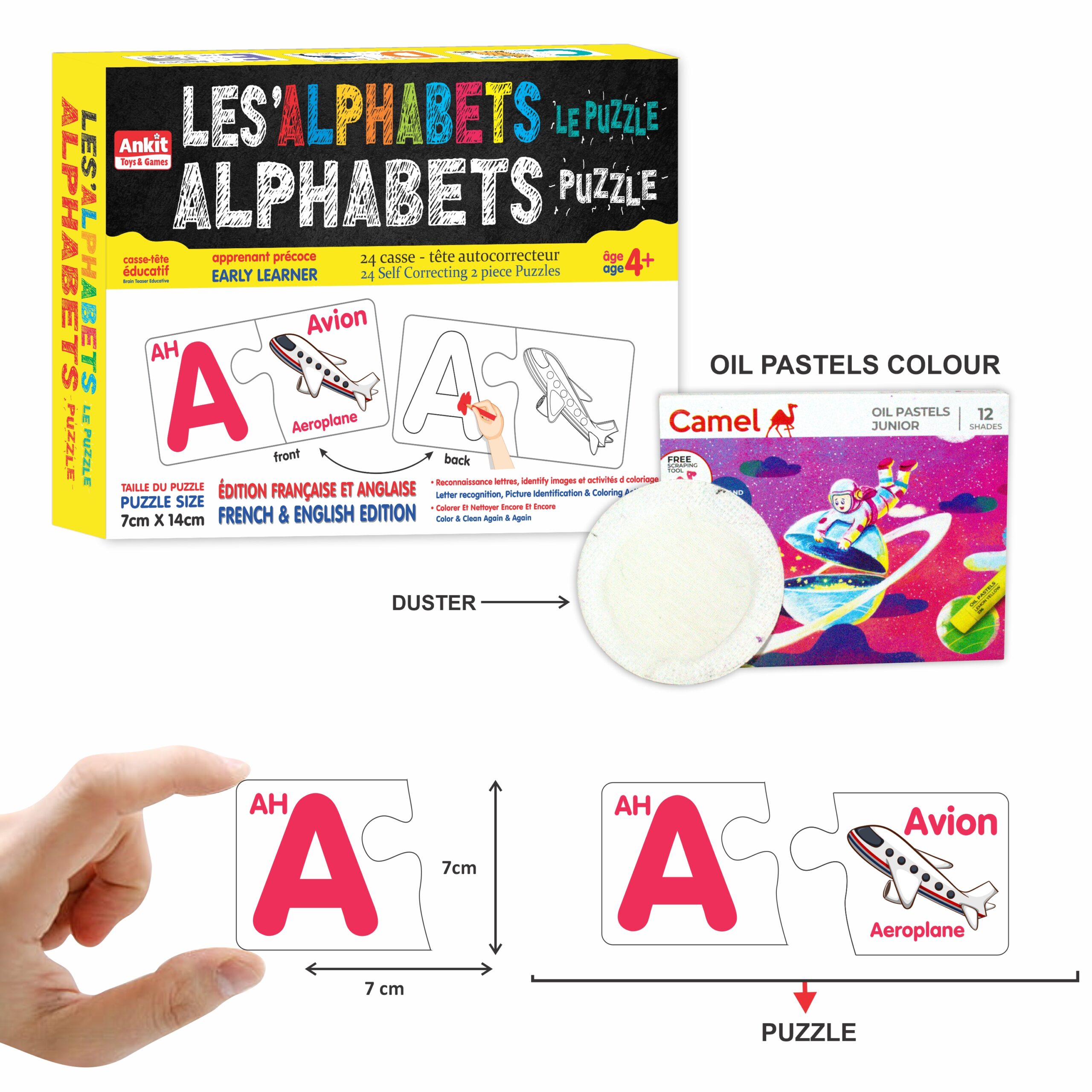 Ankit Toys Alphabets (English + French) Puzzle
